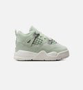 Air Jordan 4 Retro Abundance Infant Toddler Lifestyle Shoe - Sea Foam/Sail/Metallic Silver