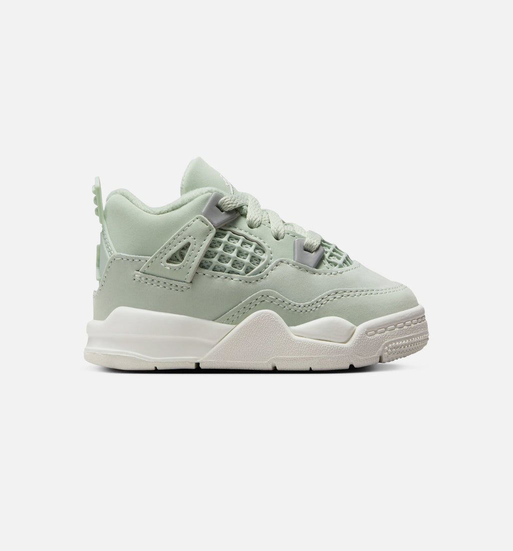 Air Jordan 4 Retro Abundance | Infant/Toddler Lifestyle Shoe | Sea Glass/Sail/Metallic Silver