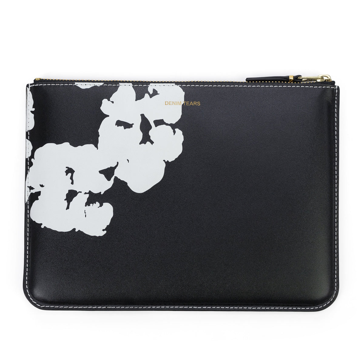 Black Cotton Wreath Wallet