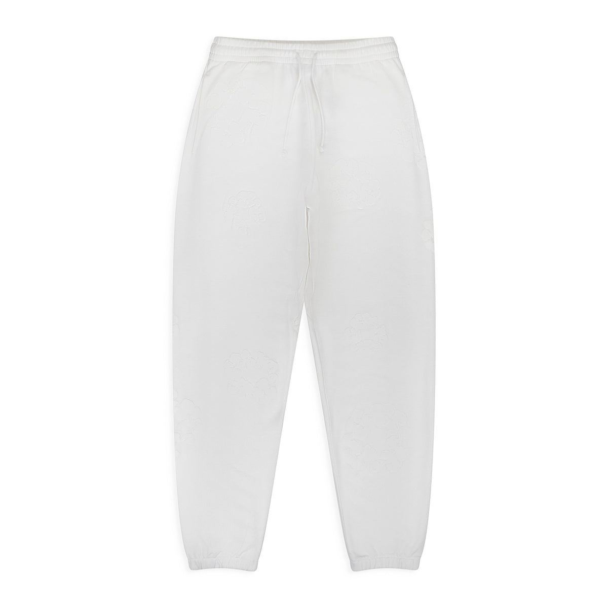 White Mono Wreath Sweatpants