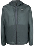 K-Way logo-patch hooded jacket