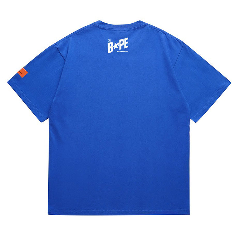 BAPE x Heron Preston Lightning Ape Head Men's T-Shirt - Blue