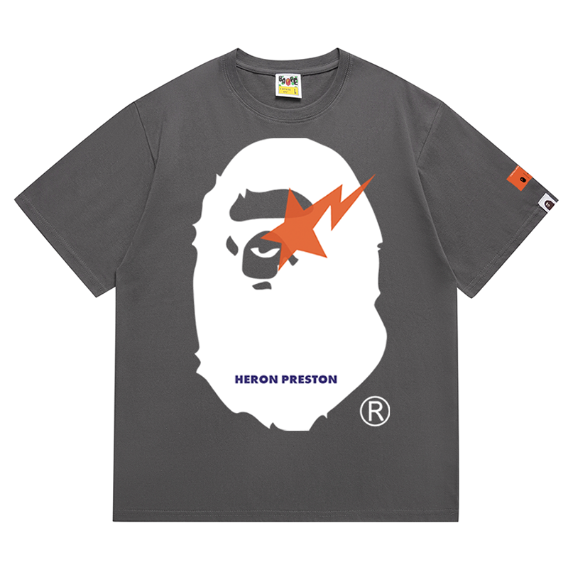 BAPE x Heron Preston Lightning Ape Head Men's T-Shirt - Blue