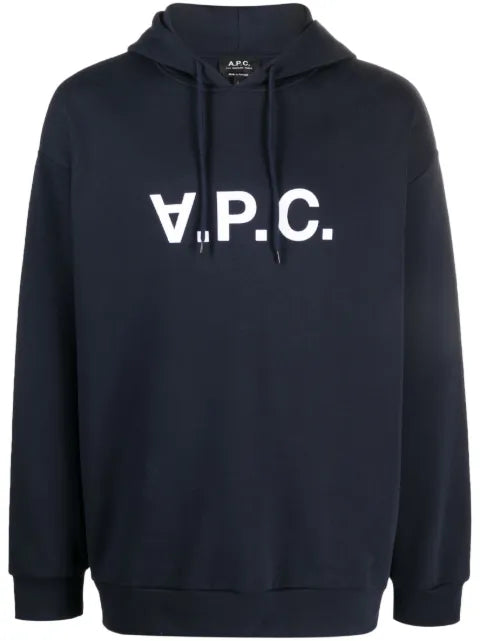 A.P.C. Milo logo-print organic-cotton hoodie