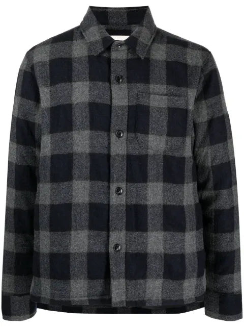 Officine Generale gingham-check virgin-wool jacket