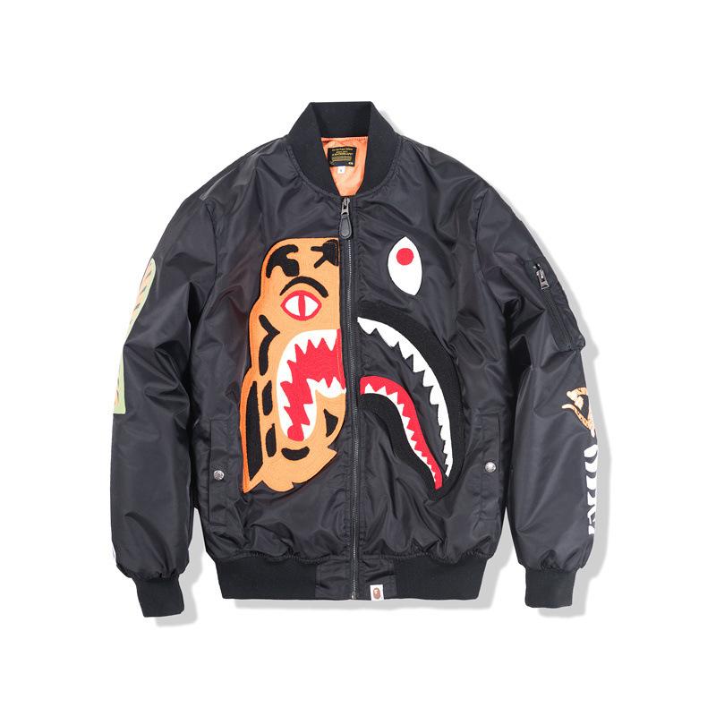 Bathing Ape Coat Golden Autumn and Winter Men and Women Teenagers Fashionable Cotton Coat Jacket Coat Cotton-Padded Jacket