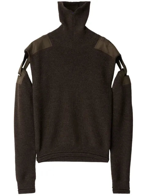 Burberry detachable-sleeve wool jumper