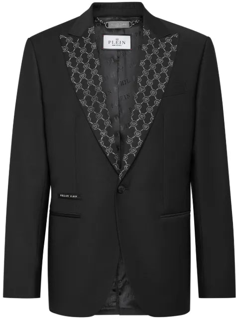 Philipp Plein monogram-pattern blazer