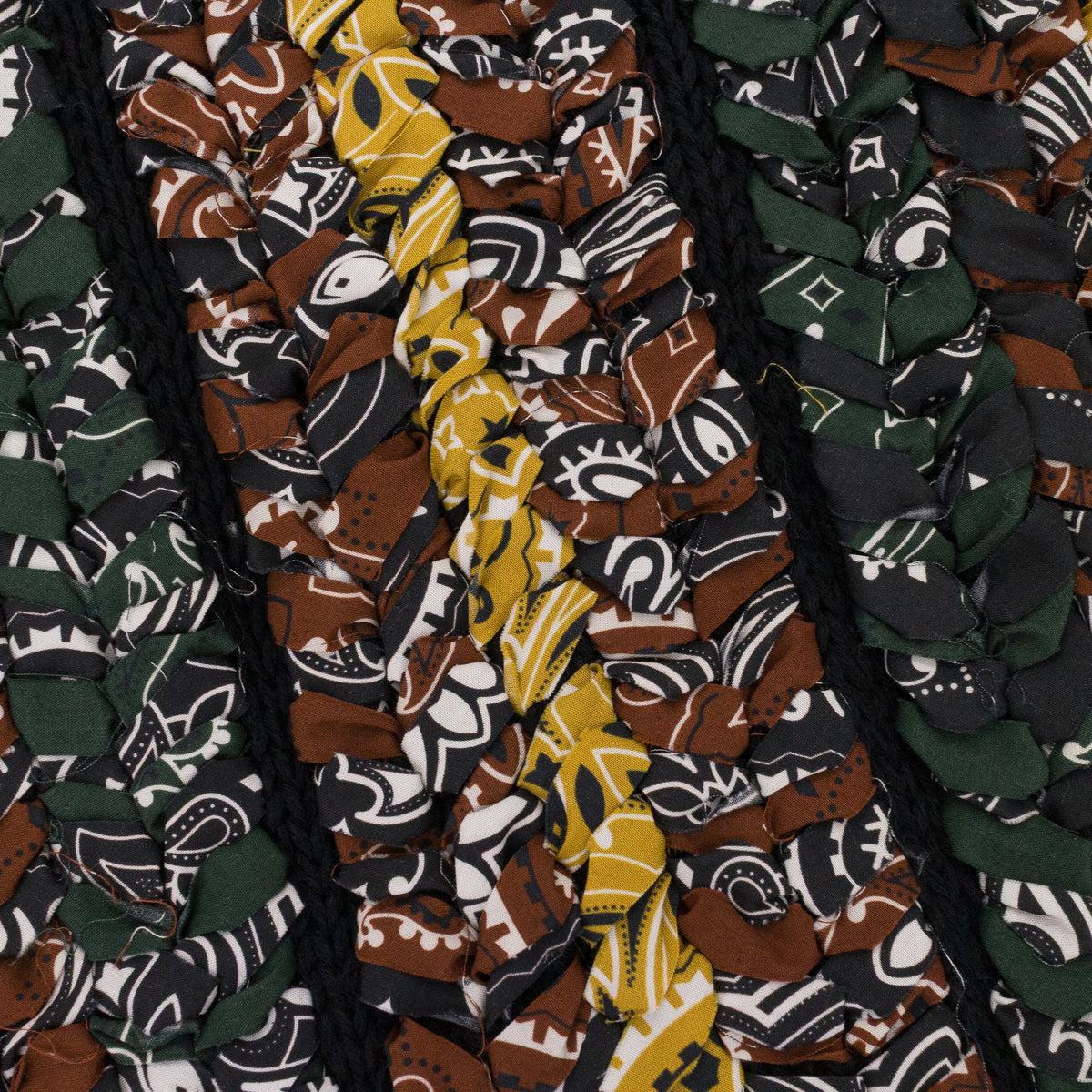 BLACK BRAIDED BANDANA BUTTON-UP SHIRTS