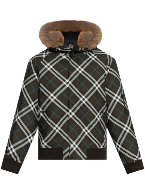 Burberry checked padded jacket