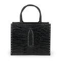 BLACK ARCH TOTE XL MESSENGER BAG