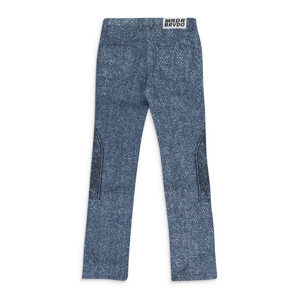 INDIGO WOVEN TRUCKER TROUSERS