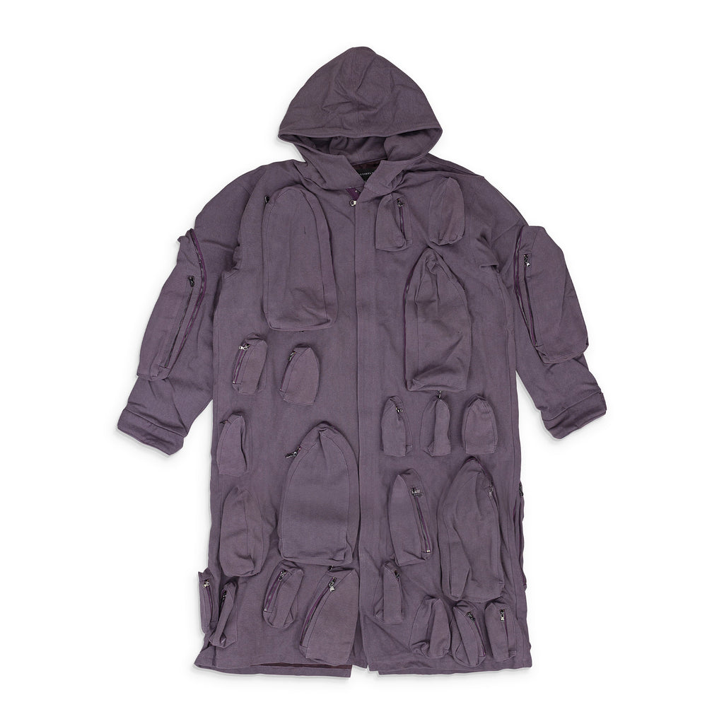 VIOLET FLOOR LENGTH TRENCH COAT