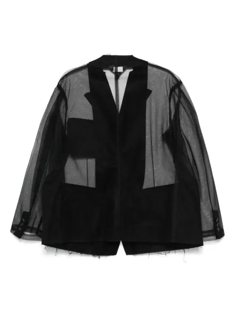 Black Comme Des Garçons tulle blazer