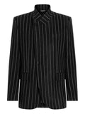 Dolce & Gabbana pinstripe-pattern mandarin-collar blazer