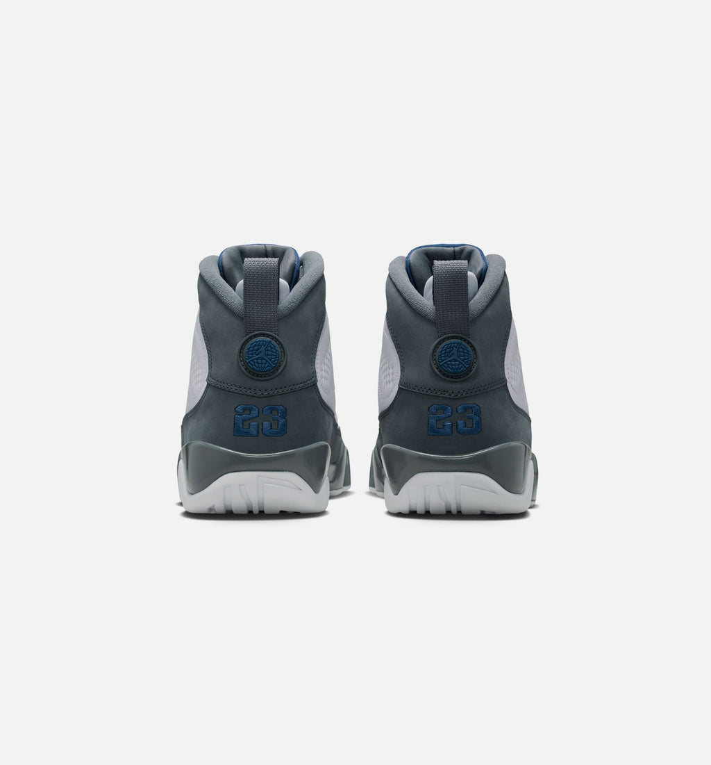 Air Jordan 9 Retro Flint Grey and French Blue – Men's Lifestyle Shoe in White/French Blue/Flint Grey