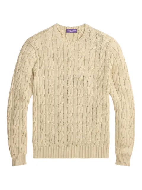 Ralph Lauren Purple Label cable-knit long-sleeve sweater