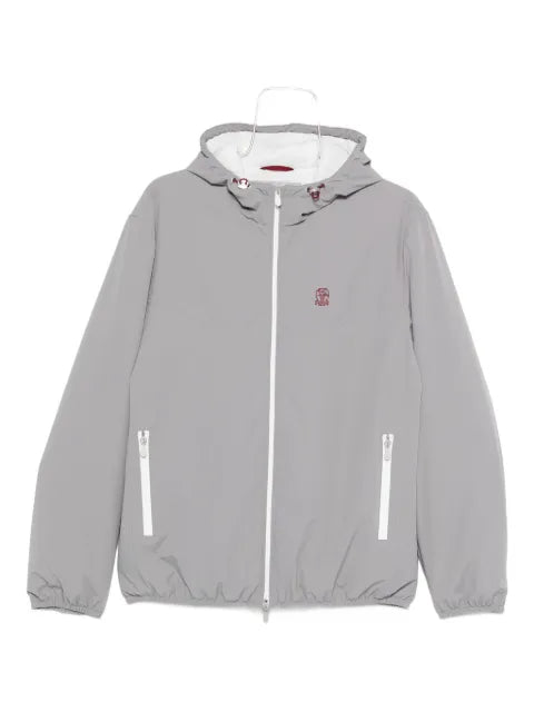 Brunello Cucinelli hooded zip-front jacket