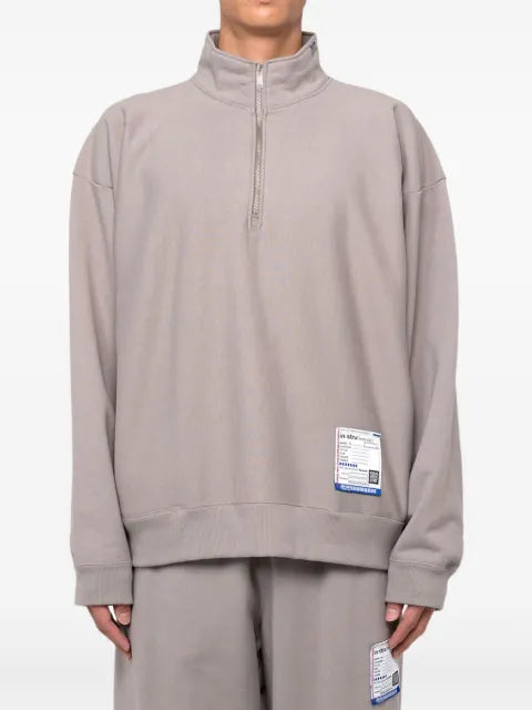 in･stru(men-tal). half-zip label sweatshirt