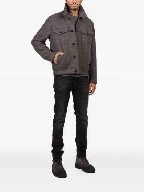 Harris Wharf London buttoned flap-pocket jacket
