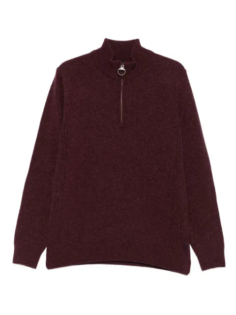 Barbour high-neck half-zip sweater