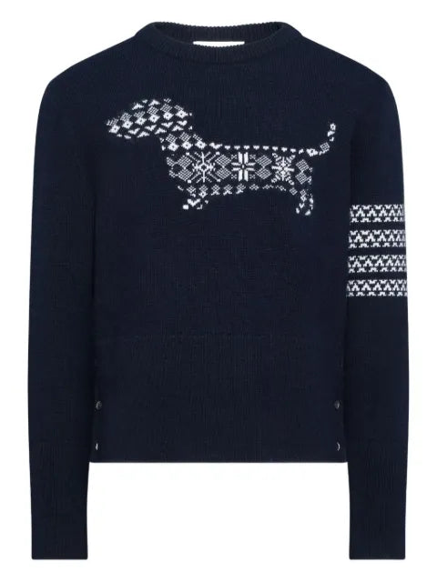 Thom Browne hector 4-bar stripe-detail sweater