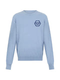 Philipp Plein jacquard hexagon roundneck knitwear