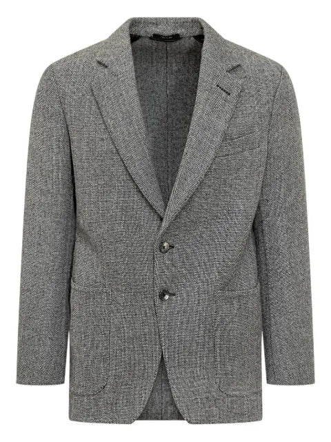 TOM FORD chevron-pattern single-breasted blazer