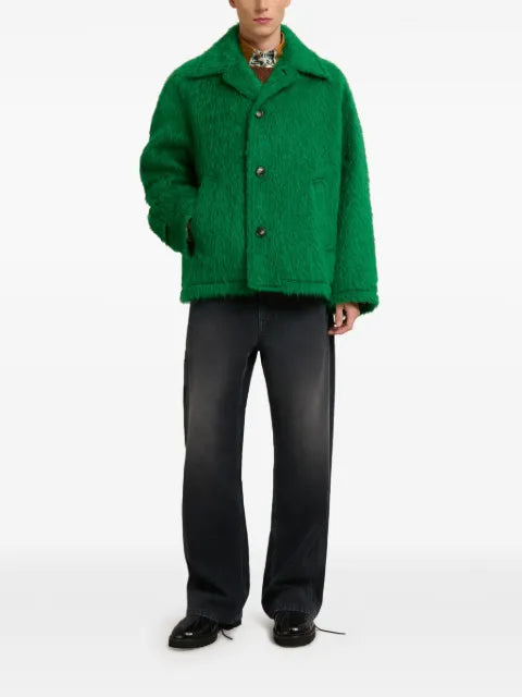 Marni  wool jacket with shaggy brushed finish