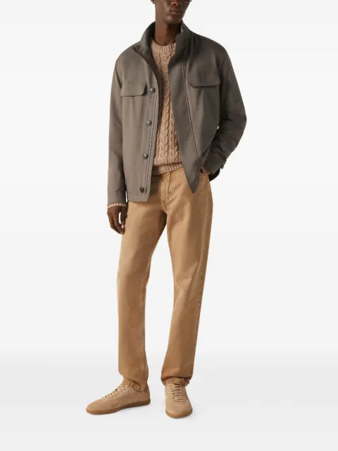 Zegna military style jacket for motorin 125cc in microfiber