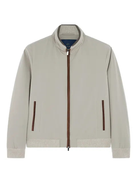 Paul & Shark Typhoon Re-4X4 suede-details bomber jacket