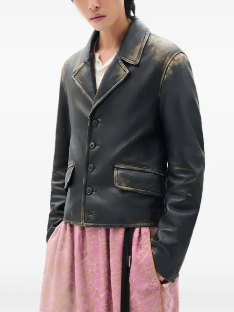 Ann Demeulemeester Malik leather jacket