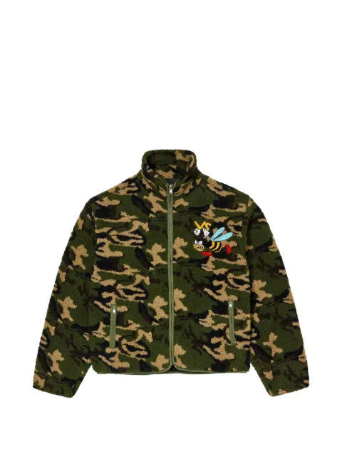 Vale camouflage embroidered fleece jacket