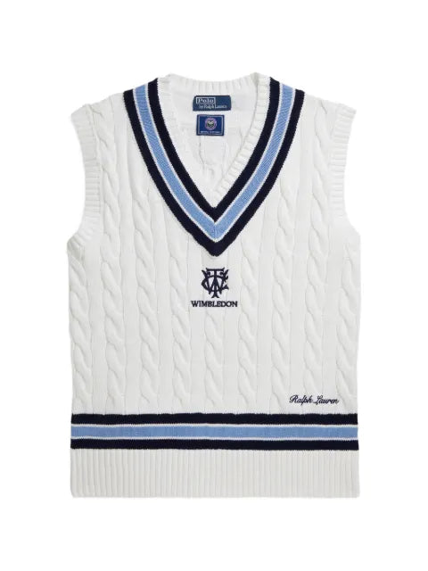 Polo Ralph Lauren Wimbledon cable-knit sweater vest