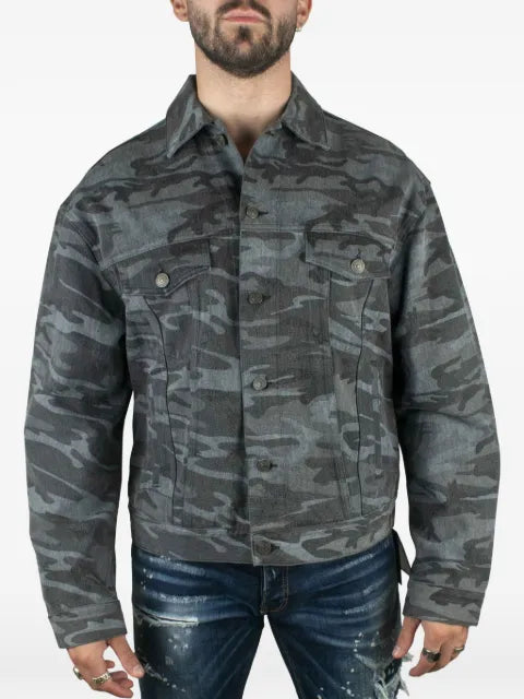 Balenciaga camouflage denim jacket