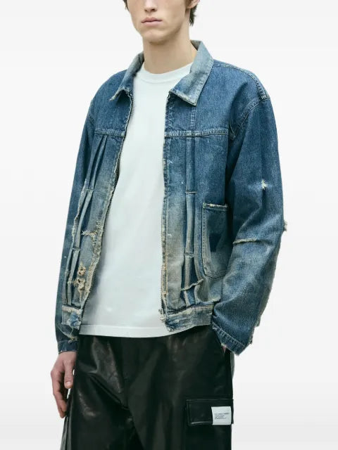 Neighborhood distressed denim jacket