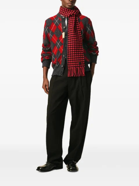 AMI Paris wool cardigan in argyle