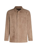 Canali suede chest-pocket jacket