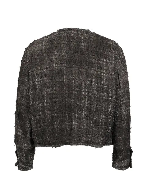 Doublet tweed frayed jacket