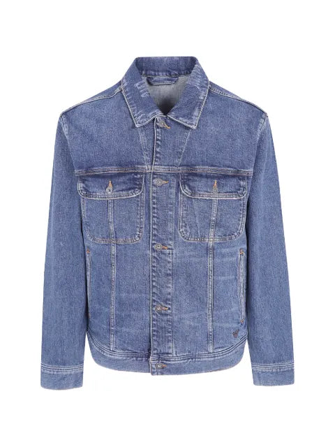 Emporio Armani faded button-up denim jacket