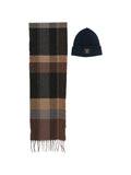 Barbour Fringed Checked Scarf Set