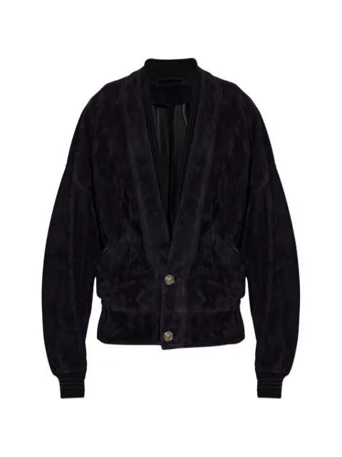 Versace button-up suede jacket