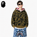 BAPE Double-Hood Camo Shark Hoodie