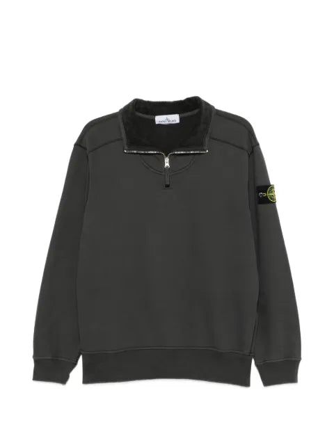 Stone Island 6100021 comfort-fit half-zip sweatshirt with stand collar