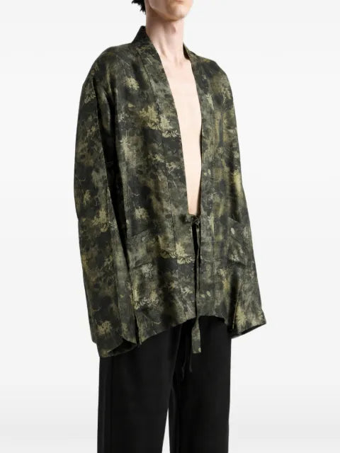 Uma Wang Khloe floral-print tie-fastening jacket
