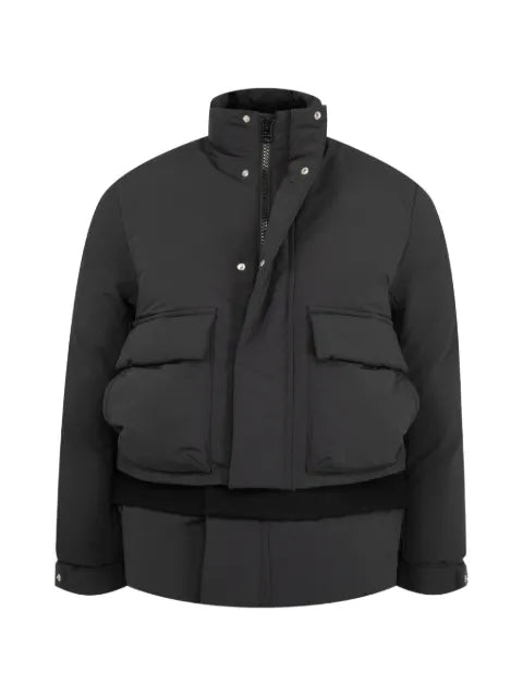 sacai layered-design padded jacket