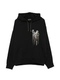 Emporio Armani logo-embroidered drawstring hoodie