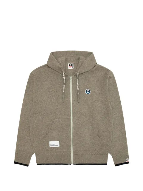 AAPE BY *A BATHING APE® Aapenow logo-patch zip-up hoodie