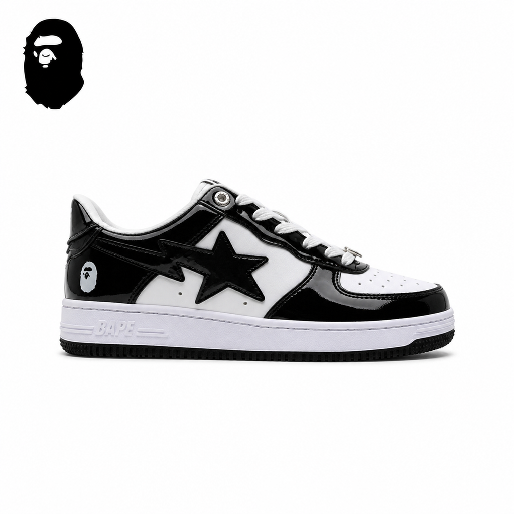 BAPE STA Low-Top Sneakers - Black/White