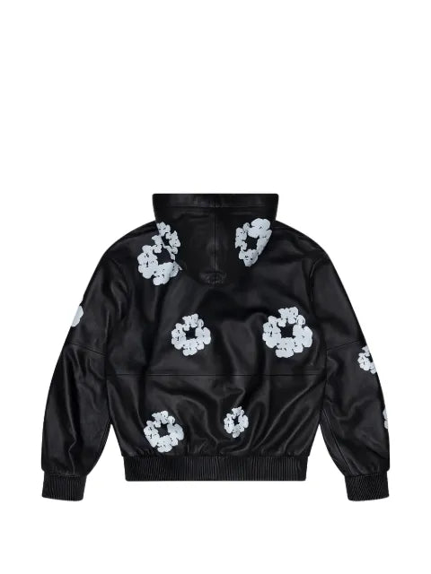 Denim Tears Cotton Wreath leather hoodie